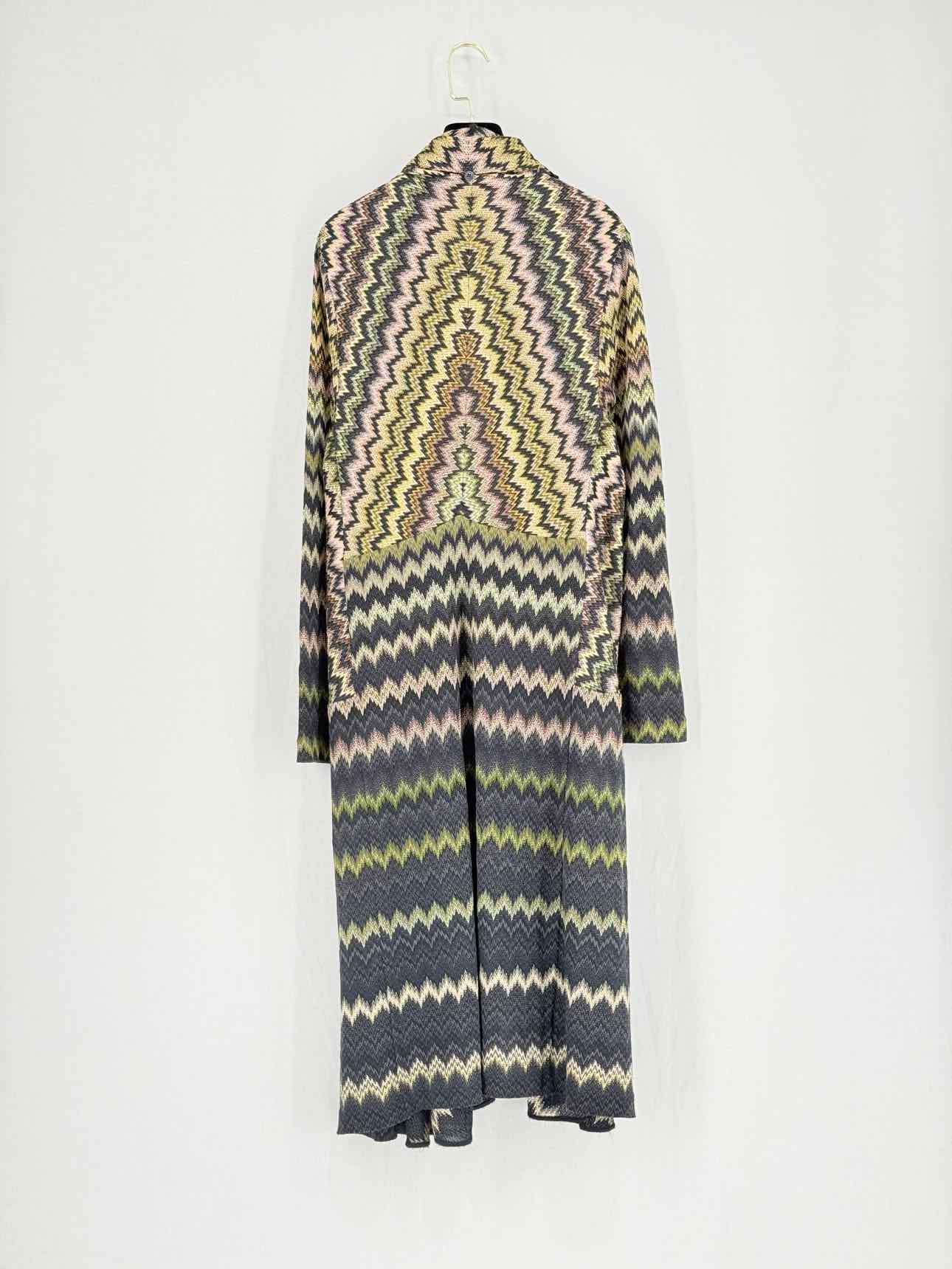 MISSONI Black Multicolor Chevron Size US 8 Cardigan