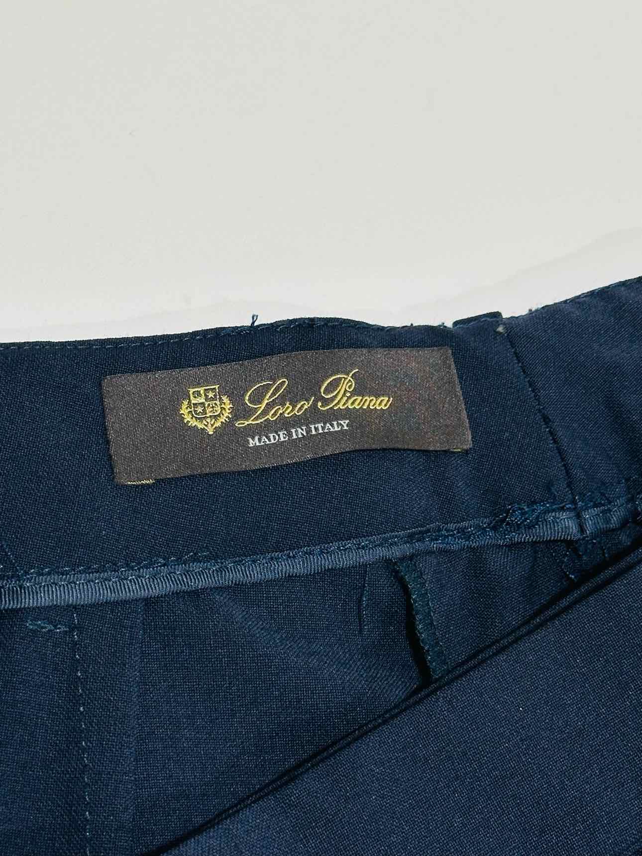 LORO PIANA Tailored Navy Size US 8 Pants
