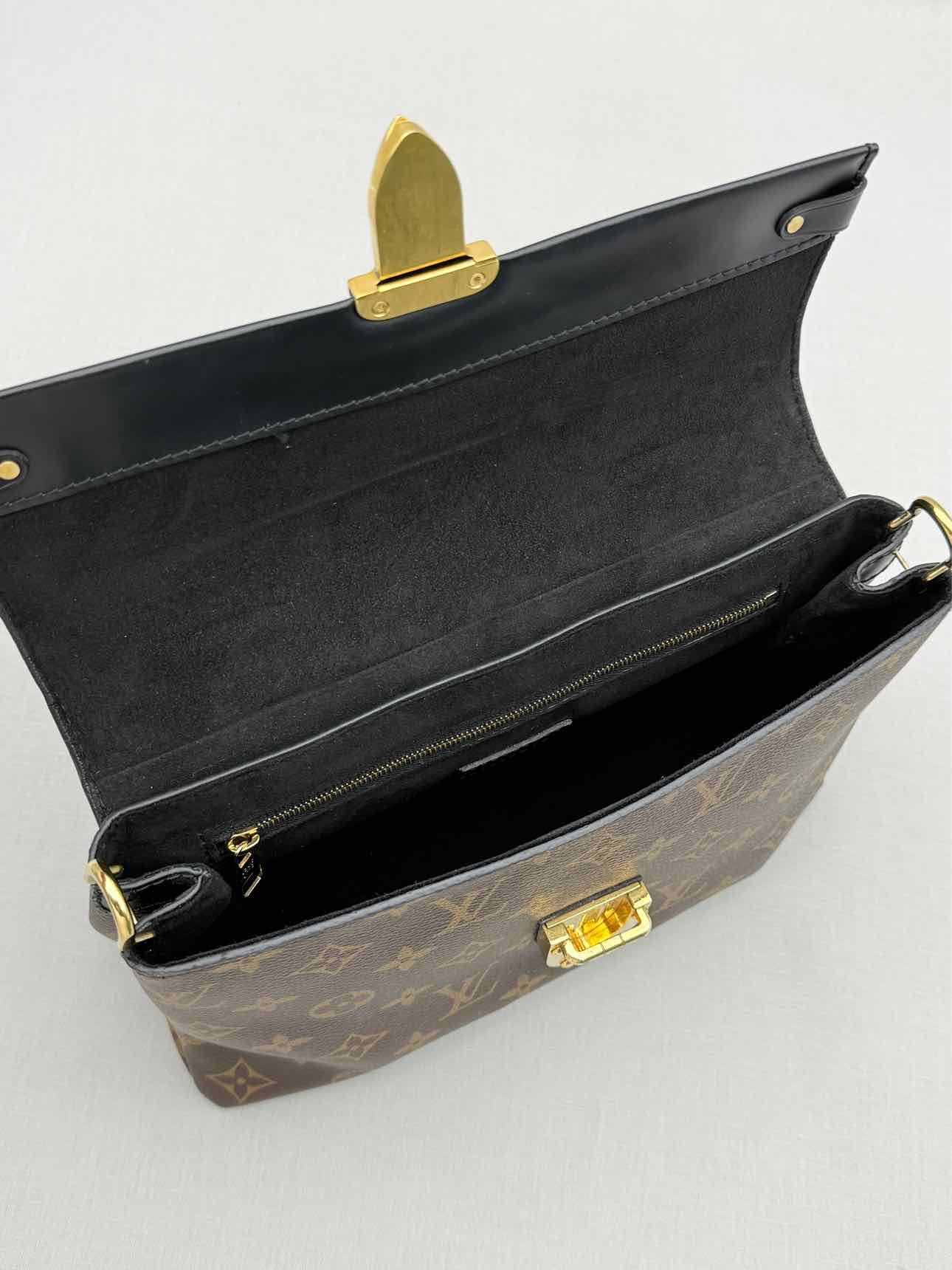 LOUIS VUITTON One Handle Brown & Black Top Handle