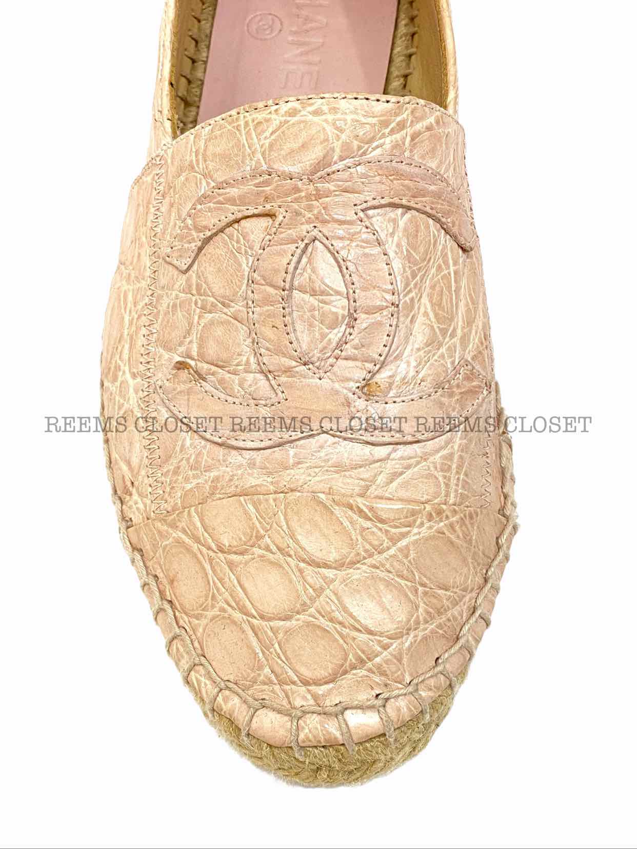 CHANEL Espadrille Pink Size EU 38 Flats