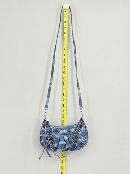 BALENCIAGA Le Cagole Blue Logo Crossbody