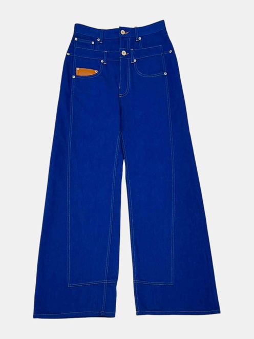 LOEWE Trompe L'oeil Blue Size US 4 Jeans