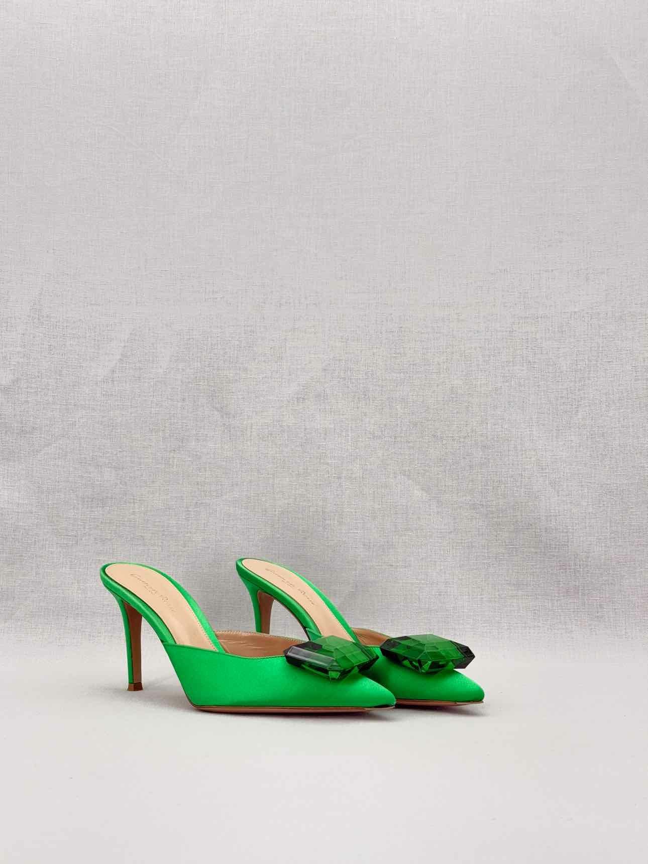 GIANVITO ROSSI Jaipur Green Size EU 38.5 Mules