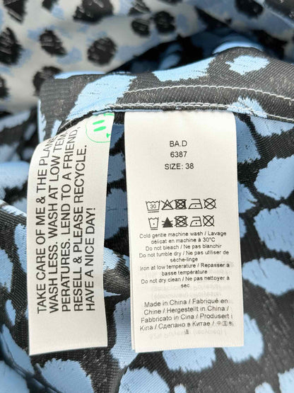 GANNI Blue Multicolor Size US 6 Midi Dress