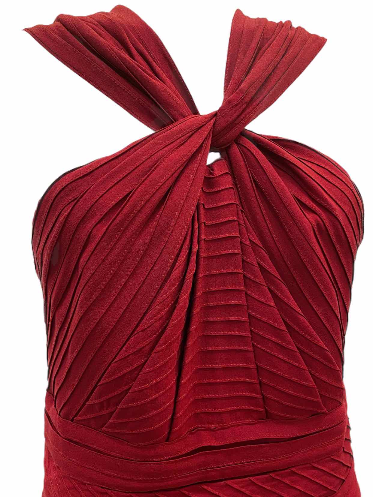 ELIE SAAB Open Back Burgundy Size US 6 Long Dress