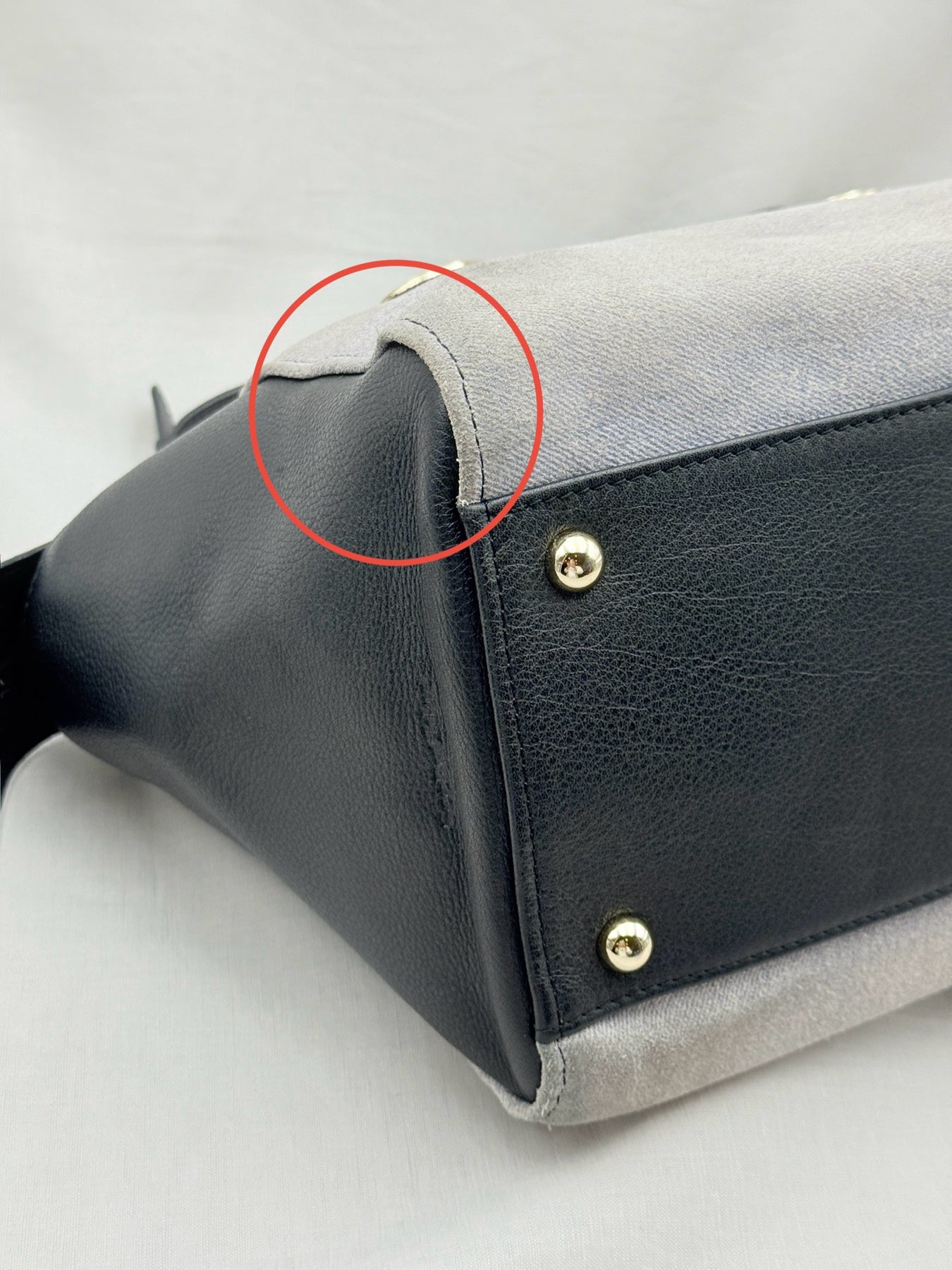 SEE BY CHLOE Paige Grey & Black Shoulder Bag