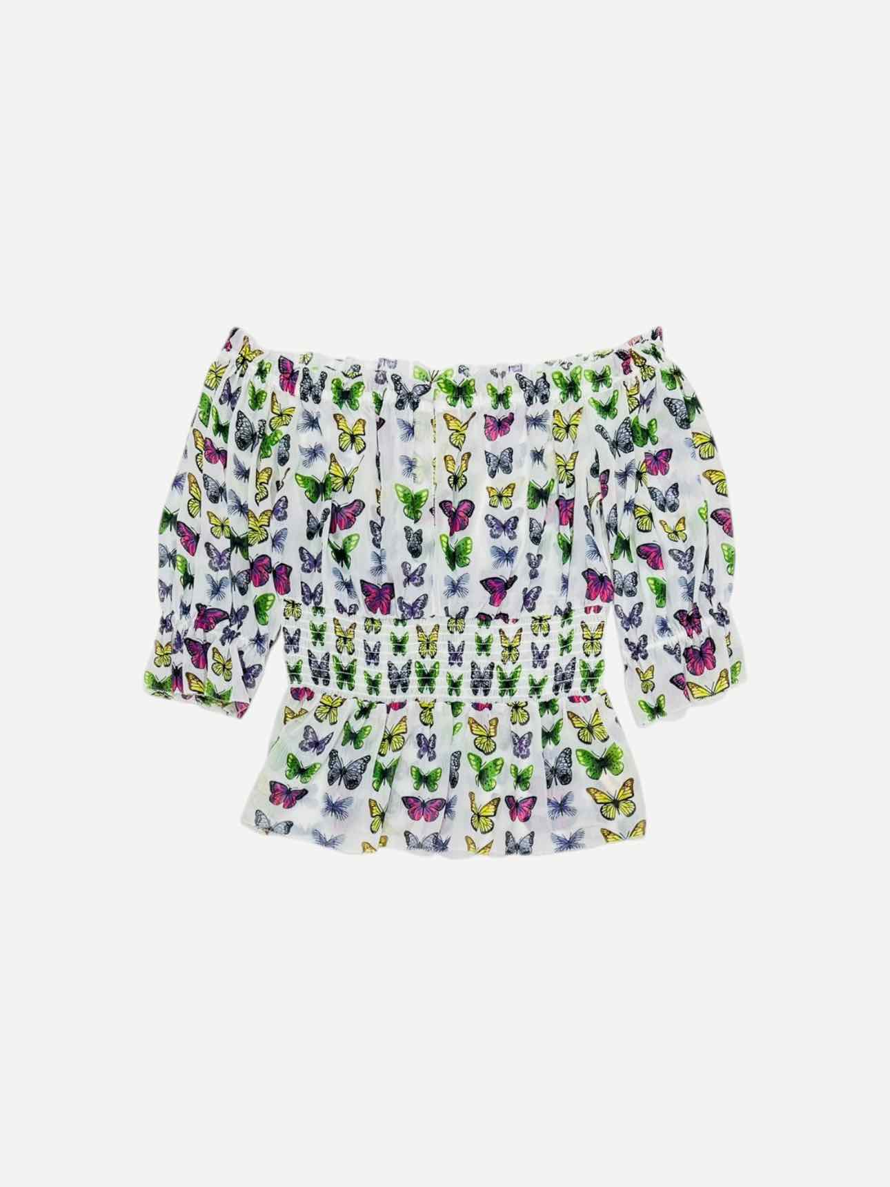 L'AGENCE White w/ Multicolor Size Large Top