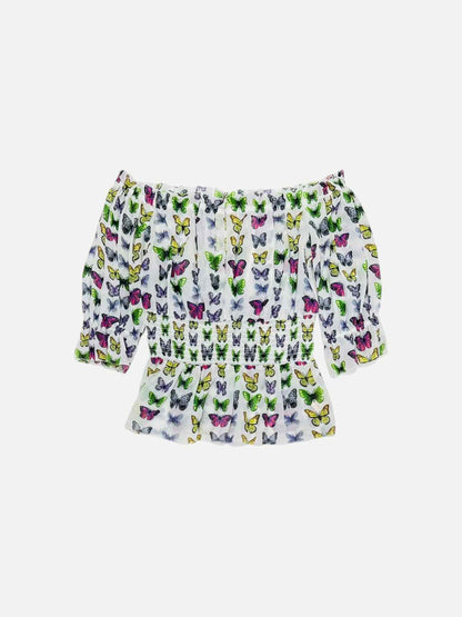 L'AGENCE White w/ Multicolor Size Large Top