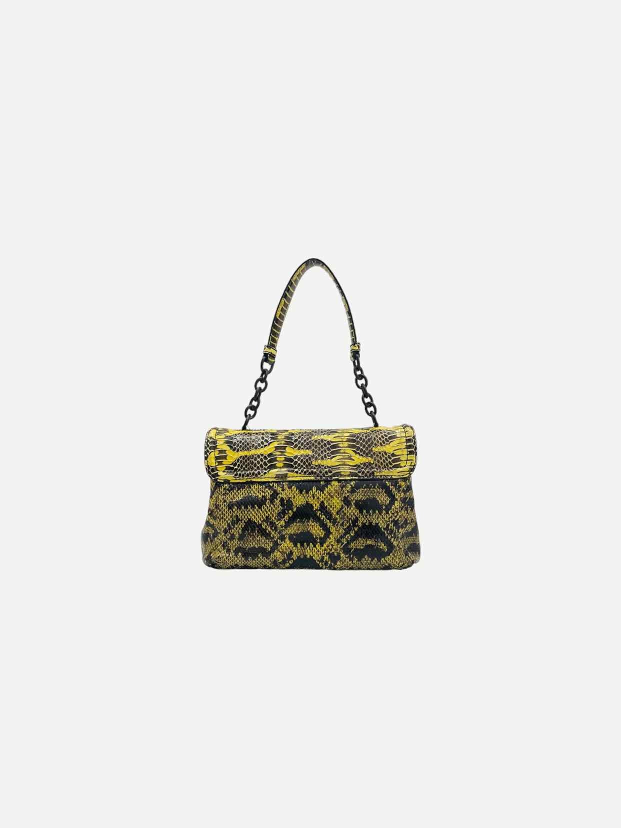 BOTTEGA VENETA Flap Black & Yellow Shoulder Bag