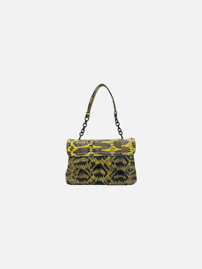 BOTTEGA VENETA Flap Black & Yellow Shoulder Bag