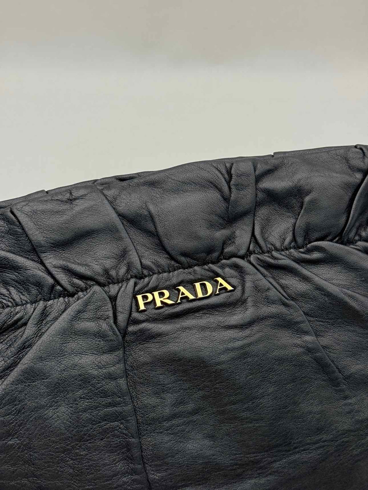 PRADA Antik Bow Black Clutch