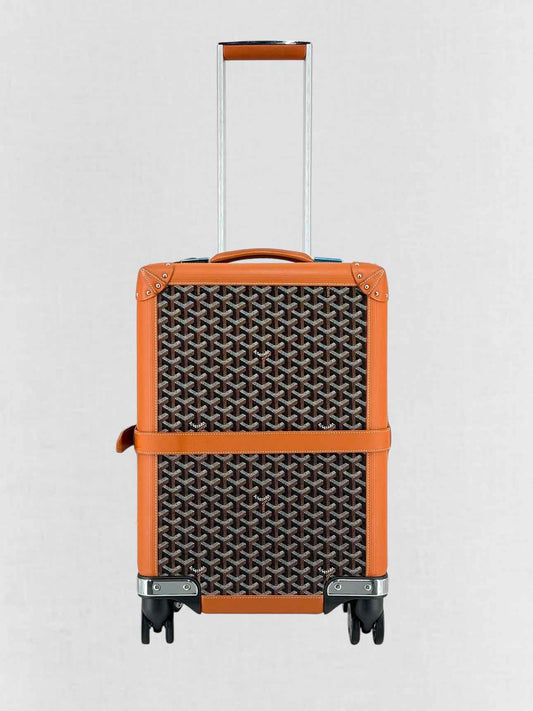 GOYARD Bourget Black & Tan Goryardine Rolling Luggage