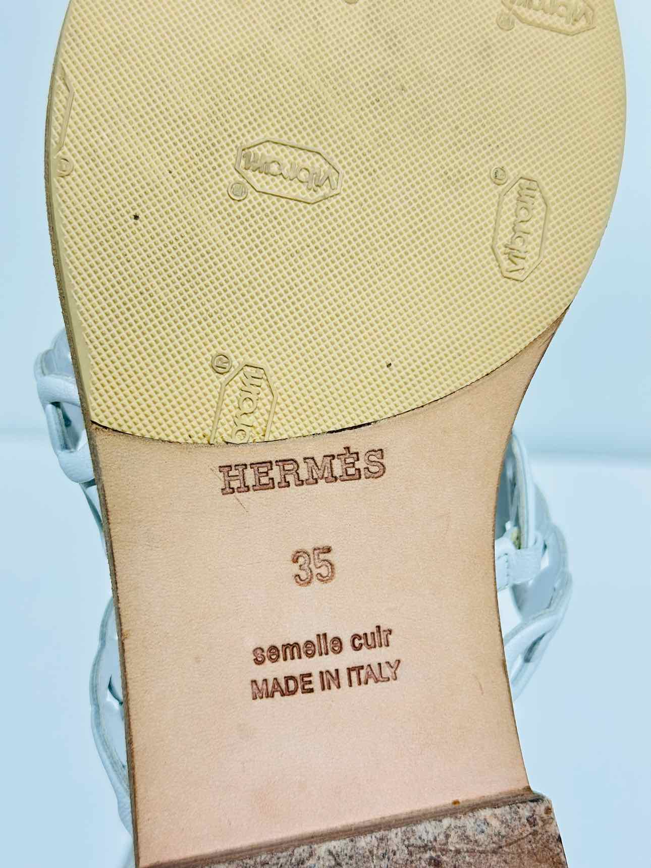HERMES Kalliste White Size EU 35 Sandals