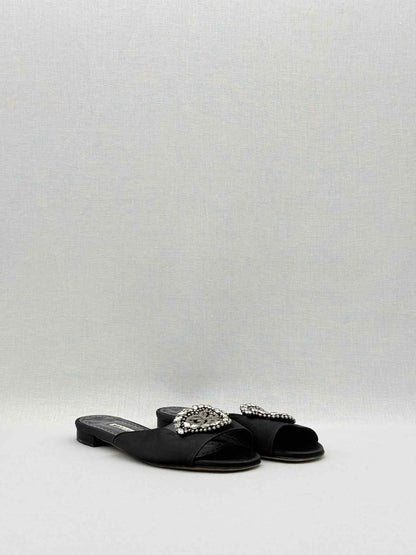 MANOLO BLAHNIK Pralina Black Size EU 35.5 Mules