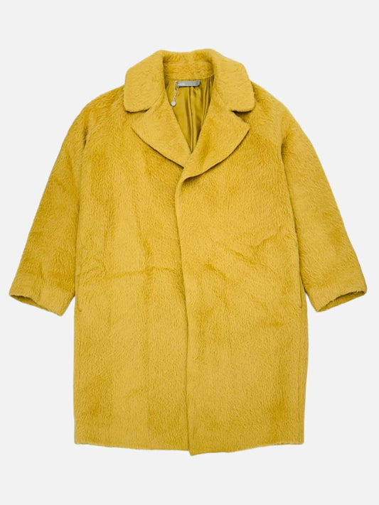 VINCE Single Breasted Yellow Size Small Coat