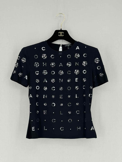 CHANEL Black Size US 4 T-shirt