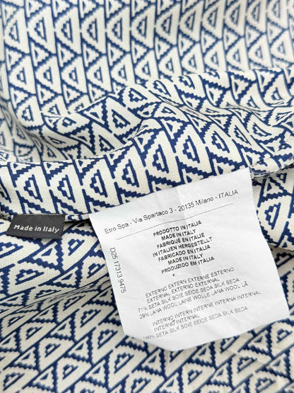 ETRO Blue Multicolor Size US 6 Blazer