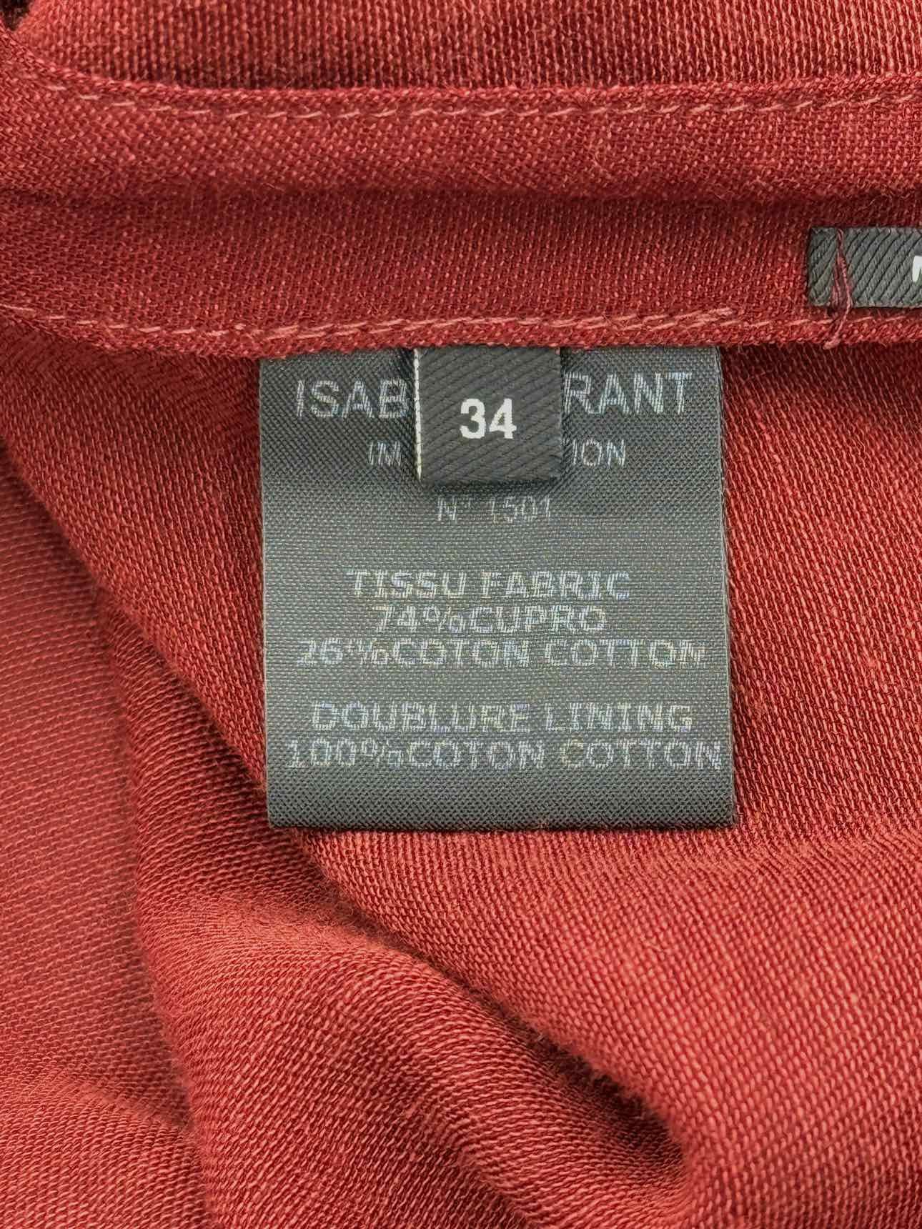 ISABEL MARANT Burgundy Size US 2 Blouse