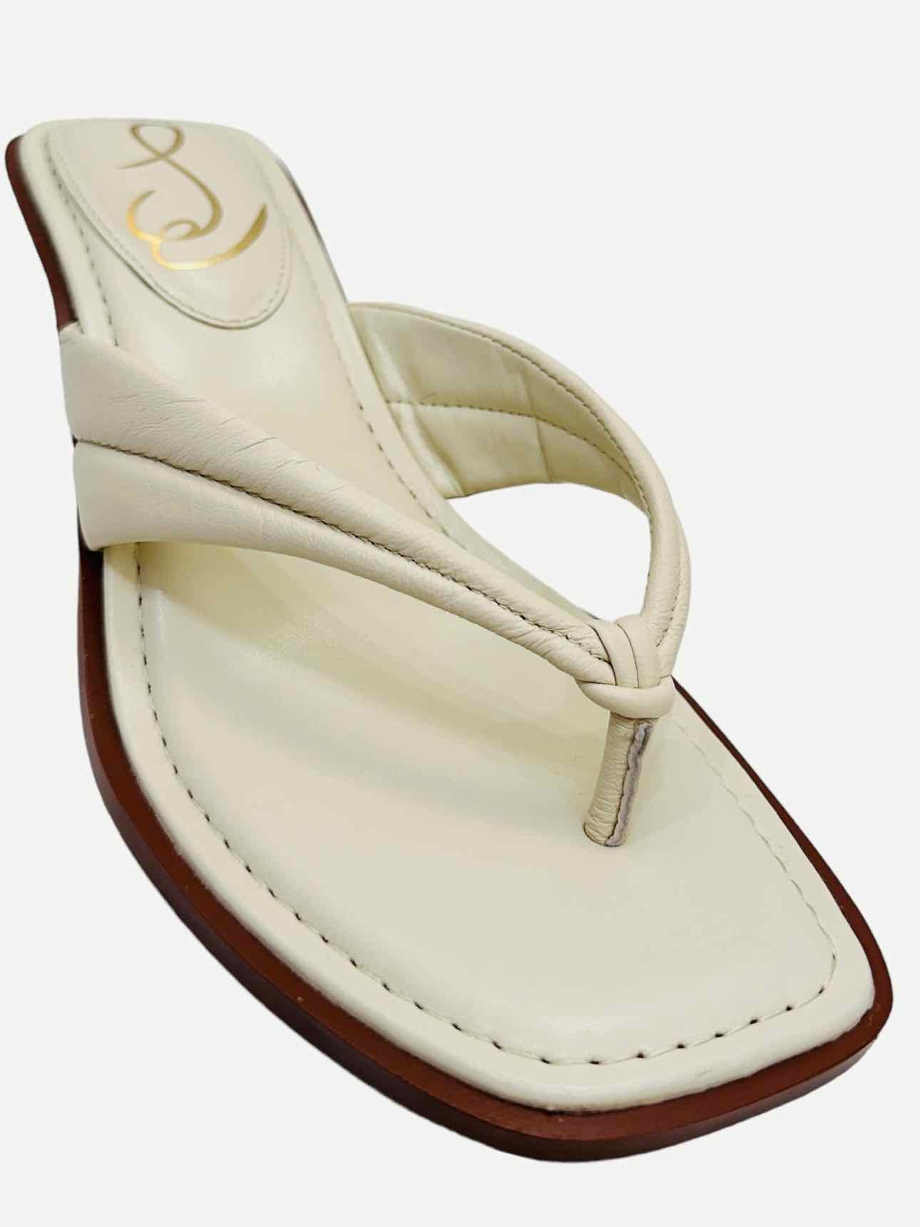 SAM EDELMAN Thong Off-white Size EU 37.5 Heeled Sandals