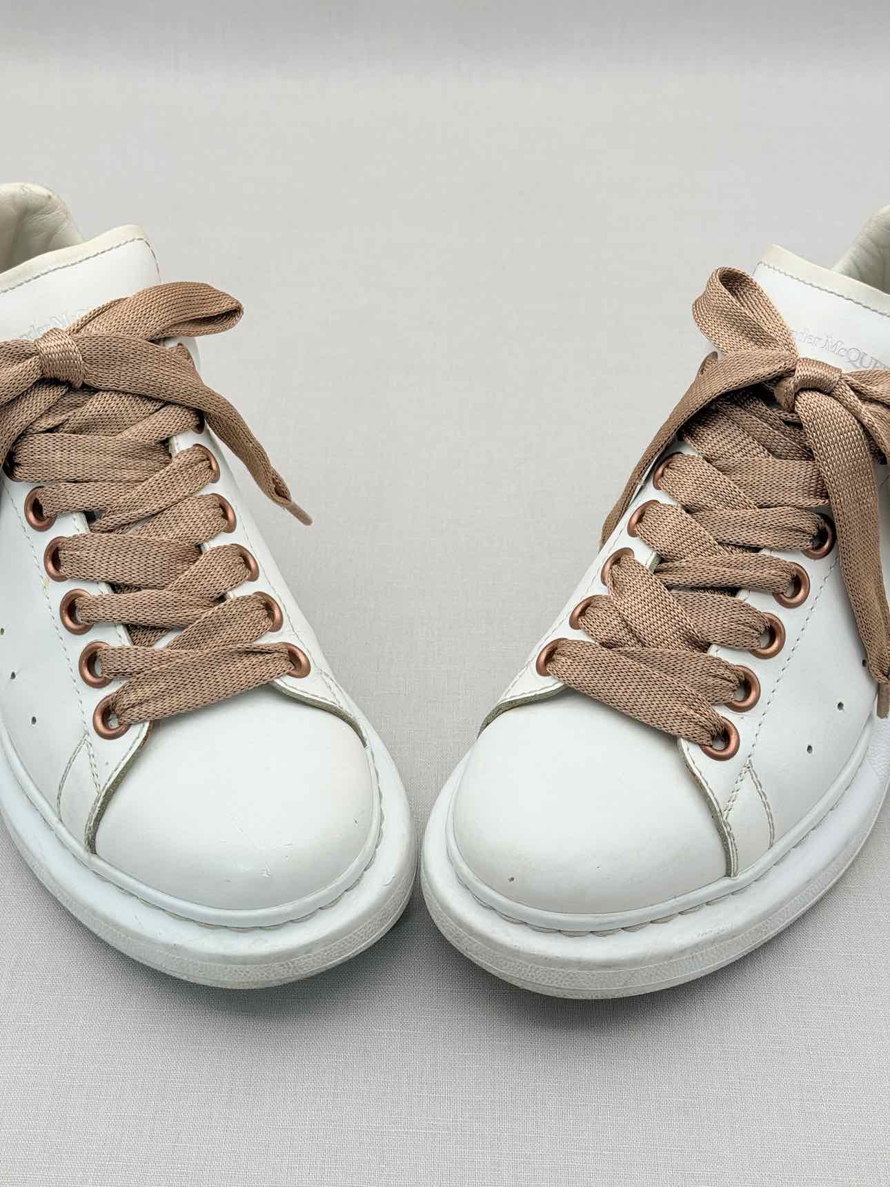 ALEXANDER MCQUEEN White & Bronze Size EU 37 Sneakers
