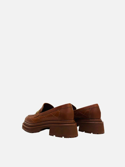 CHANEL Brown Quilted Size EU 37.5 Moccasins