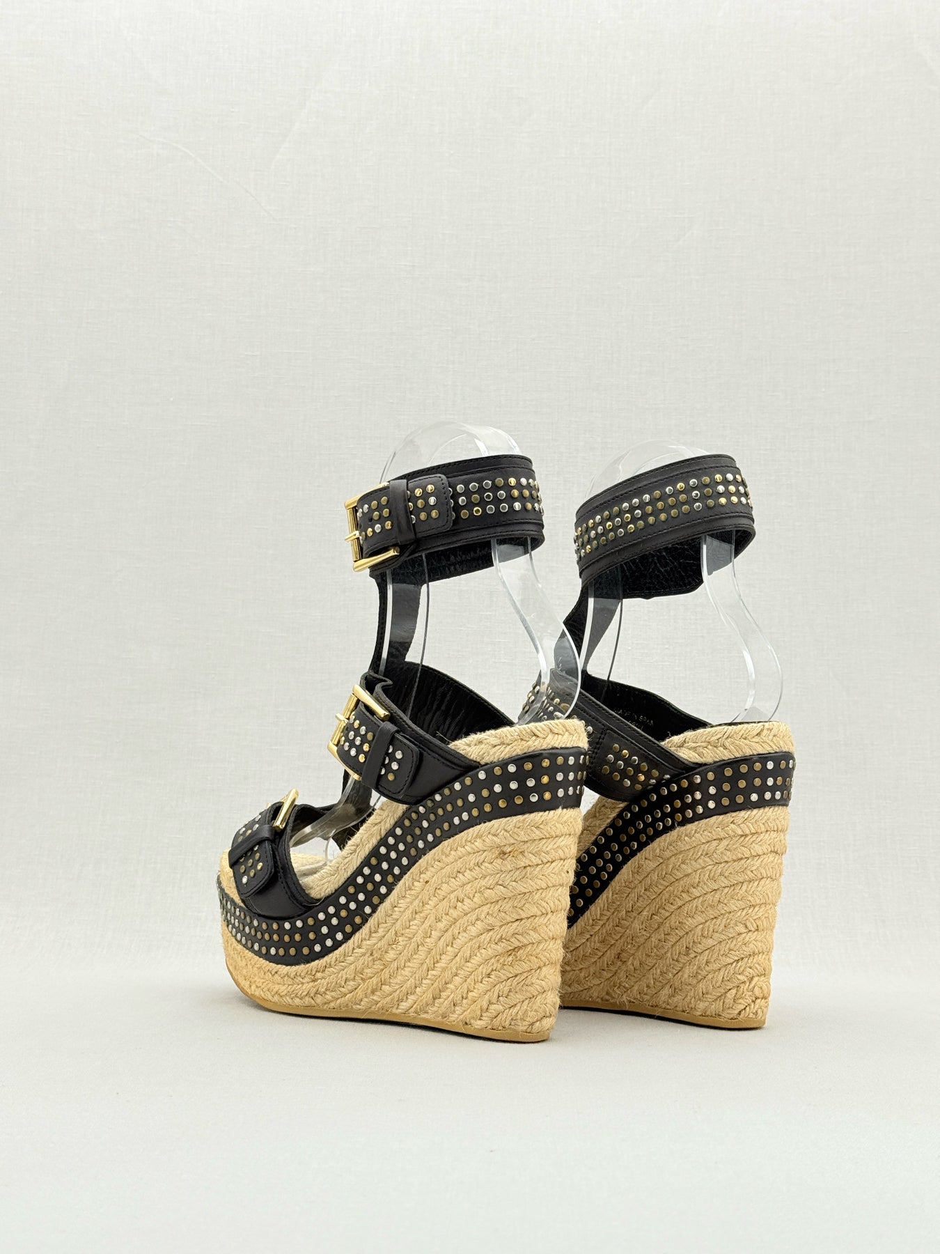 ALEXANDER MCQUEEN Espadrille Black Size EU 37 Wedges