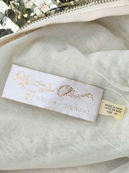 ALICE + OLIVIA Gold Size US 10 Long Dress