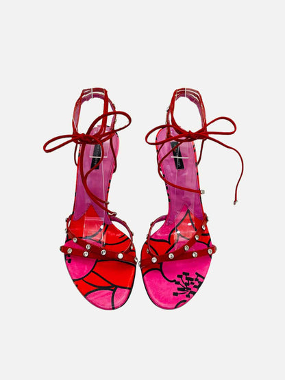 DOLCE & GABBANA Red & Pink Heeled Sandals 39