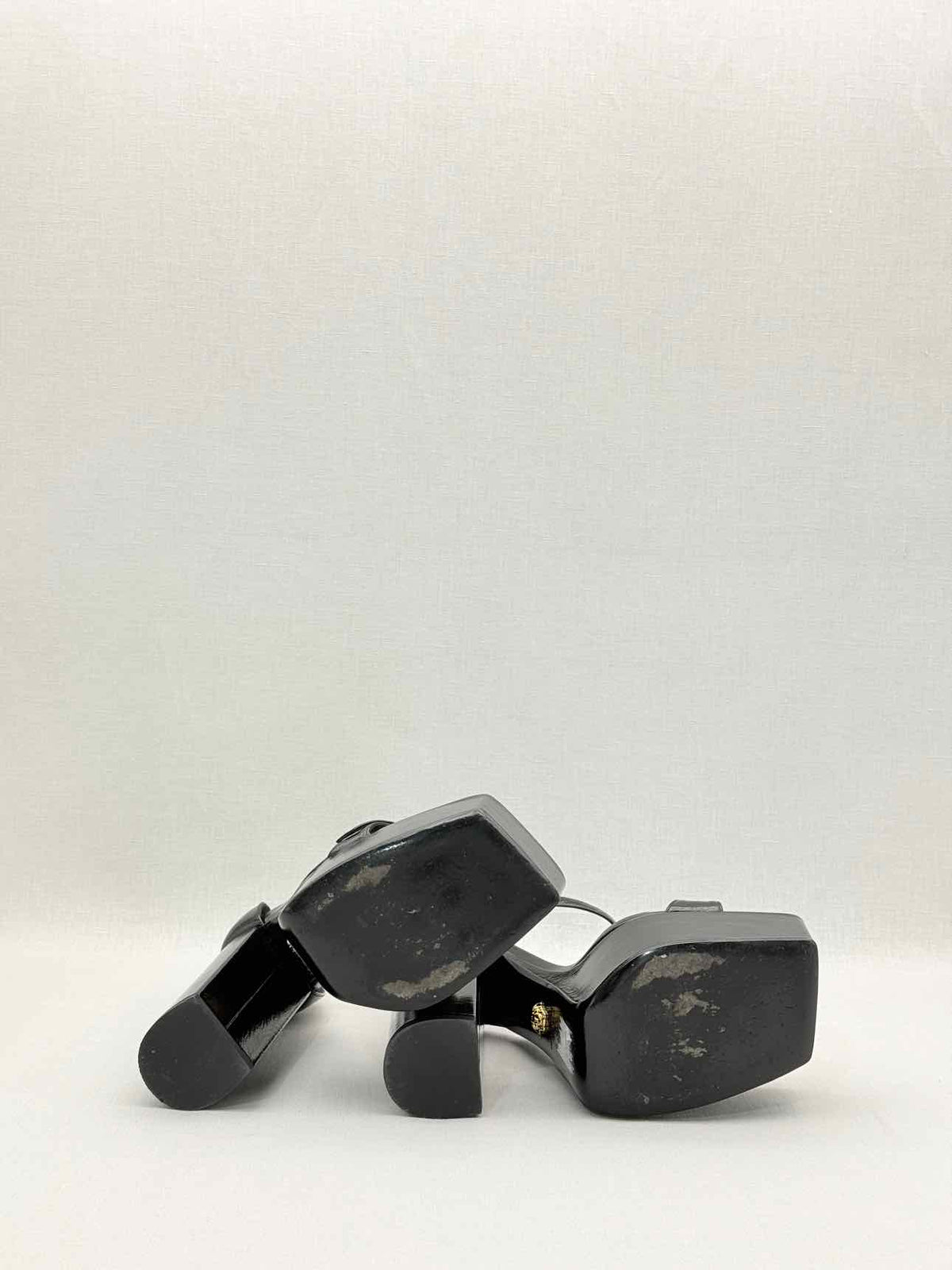 VERSACE Black Size EU 38 Platform Sandals
