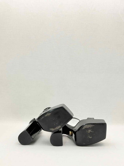 VERSACE Black Size EU 38 Platform Sandals