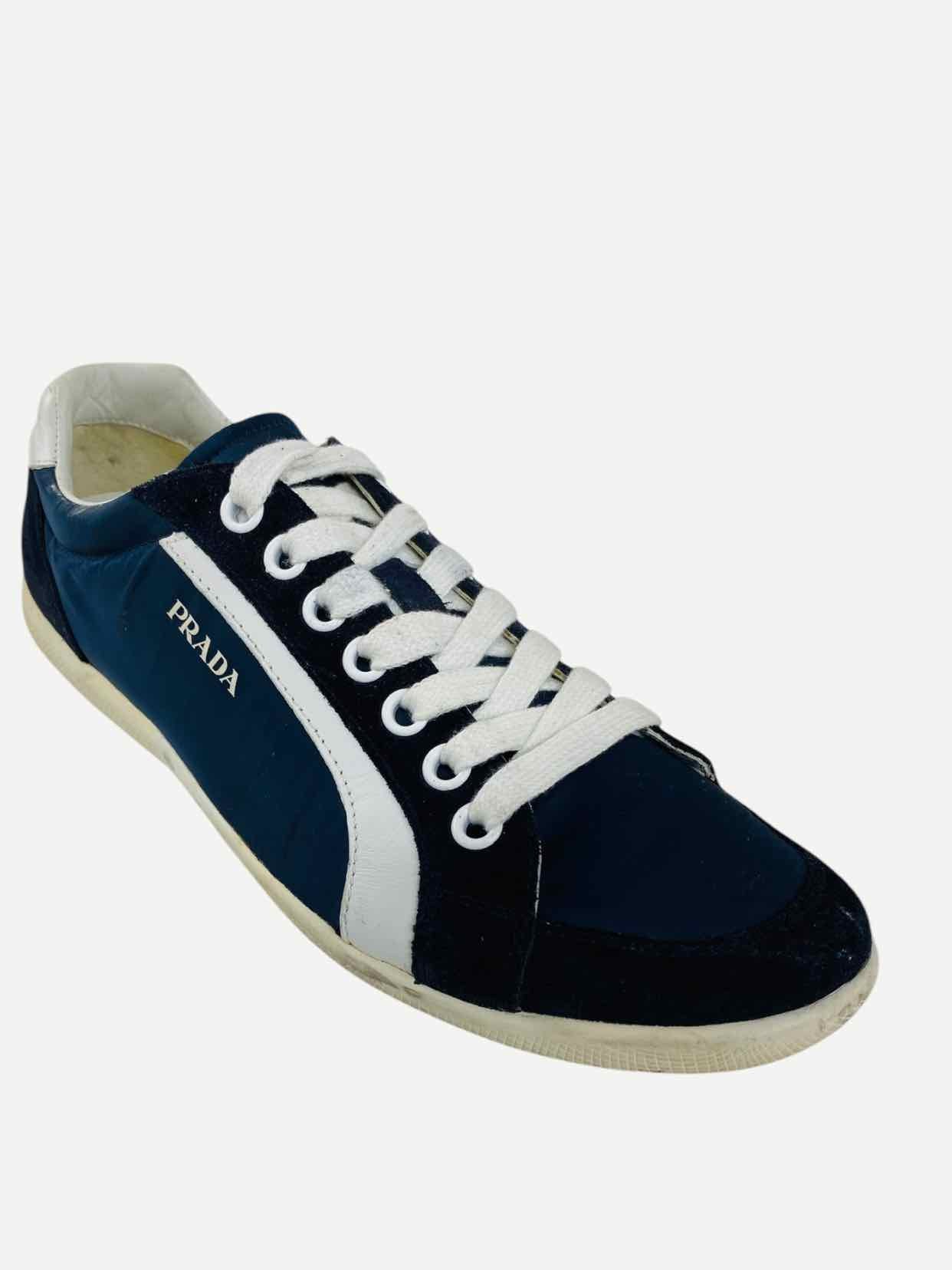 PRADA Low Top Blue & Black Size EU 42 Sneakers