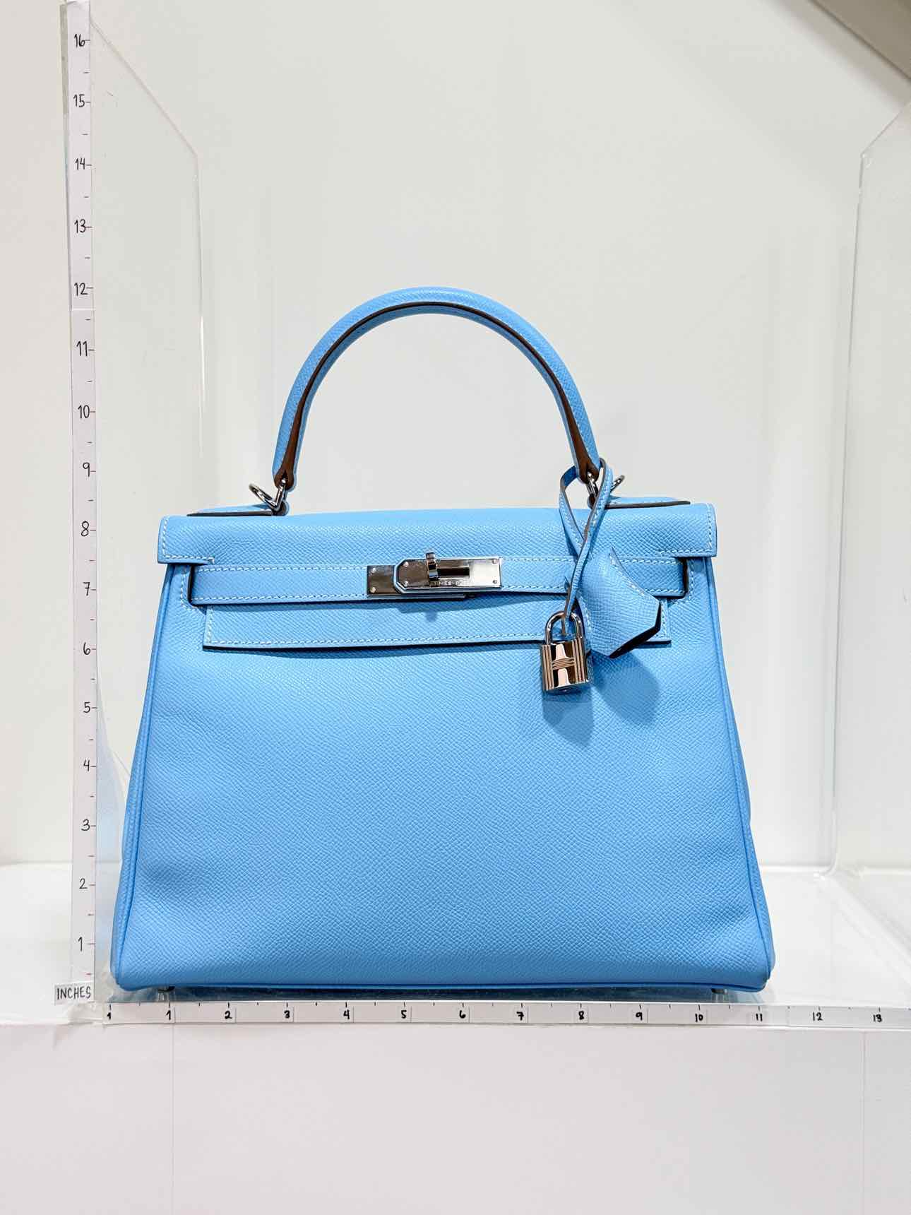 HERMES Kelly Sellier Bleu Du Nord Top Handle