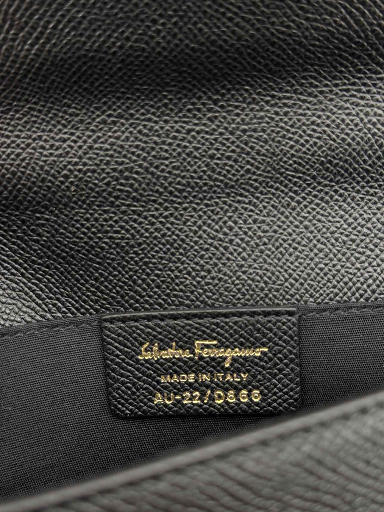 SALVATORE FERRAGAMO Gancini Black Top Handle