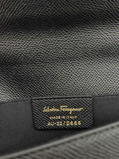 SALVATORE FERRAGAMO Gancini Black Top Handle