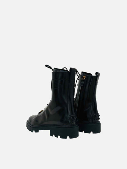 TOD'S Combat Black Ankle Boots