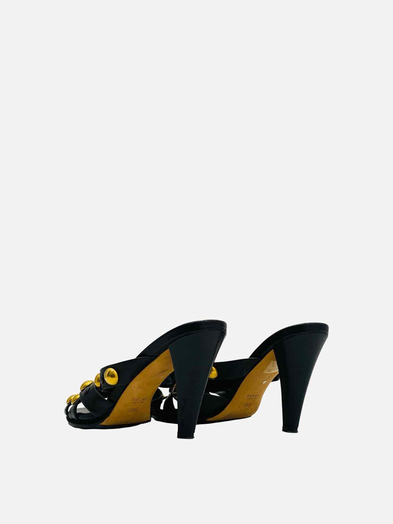 GUCCI Babouska Black w/ Gold Mules