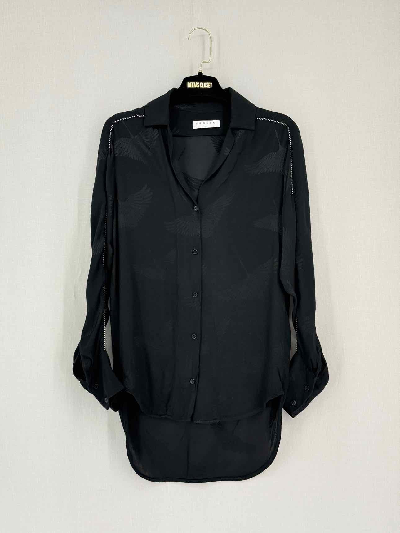 SANDRO Black Jacquard Size Small Outfit Set
