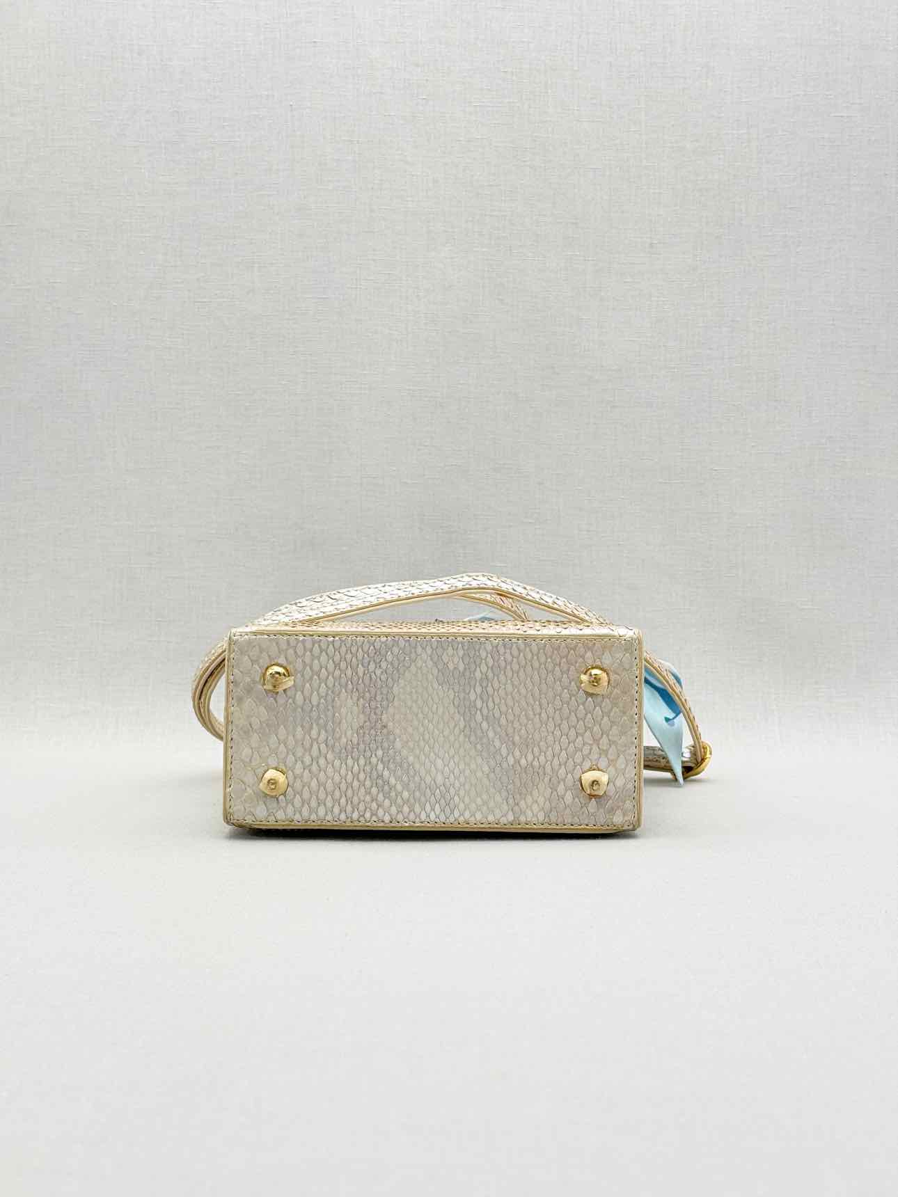 S'UVIMOL Metallic Beige & Silver Top Handle