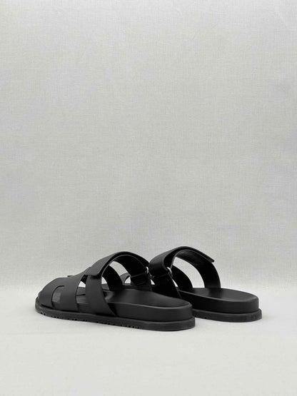 HERMES Chypre Black Size EU 45 Sandals