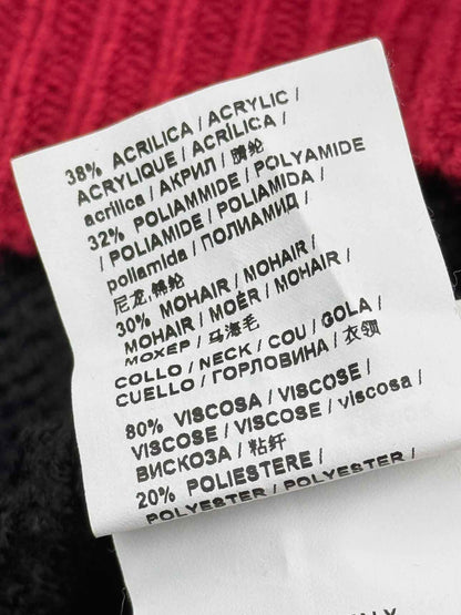 PINKO Black, Red & White Size Small Knee Length Dress