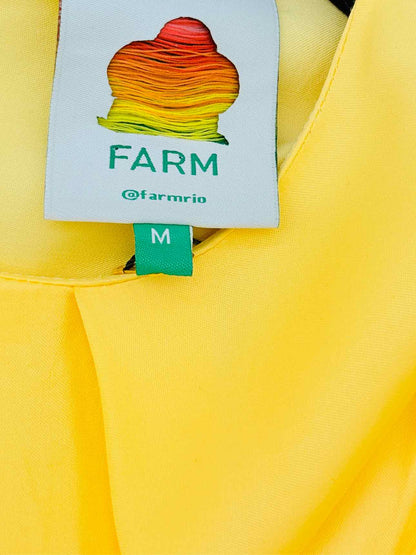 FARM RIO Front Circle Yellow Size Medium Midi Dress