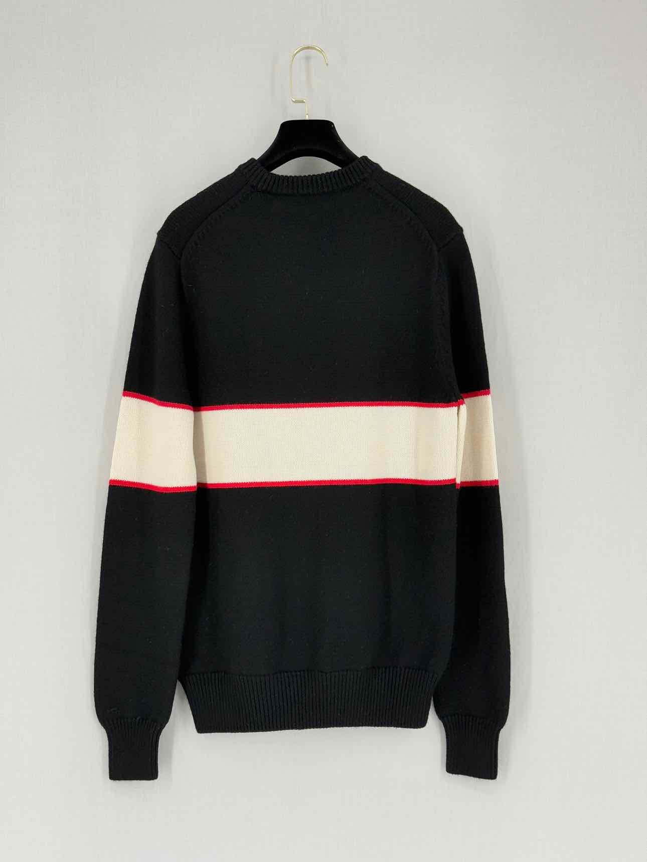 GIVENCHY Black Logo Print Size Small Sweater