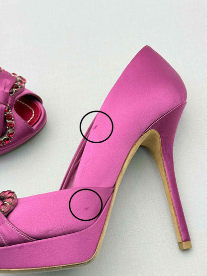 DIOR Fuchsia Crystal Embellished Size EU 38 Pumps