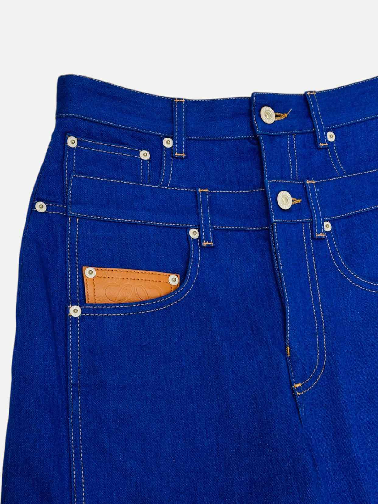 LOEWE Trompe L'oeil Blue Size US 4 Jeans