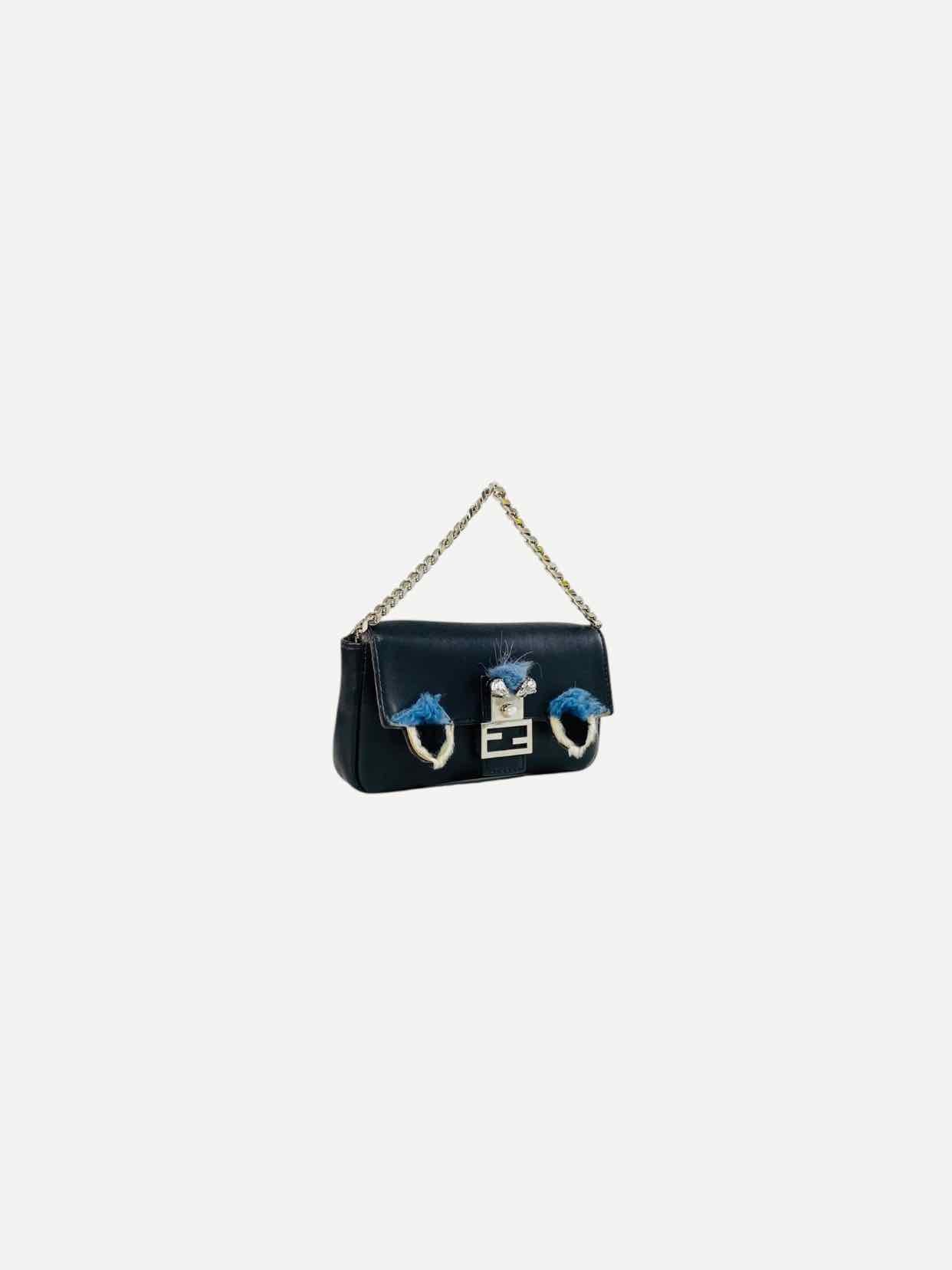 FENDI Micro Buggie Black Baguette Bag