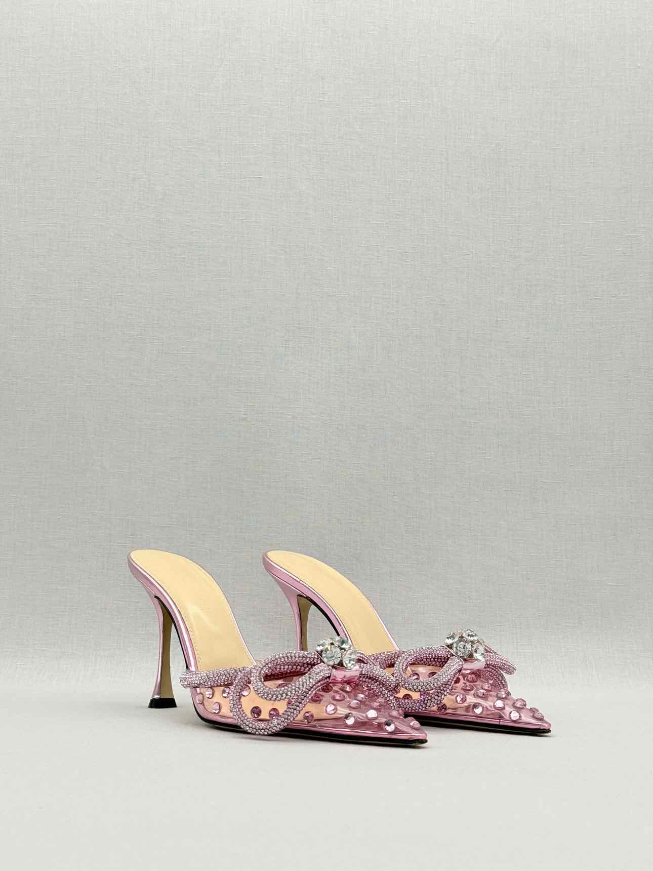 MACH & MACH Double Bow Pink Size EU 36.5 Mules
