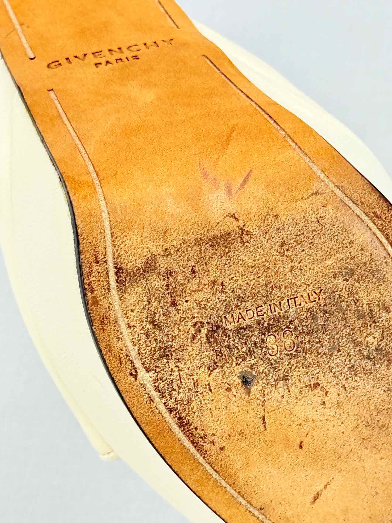 GIVENCHY Cream & Black Size EU 38 Heeled Sandals