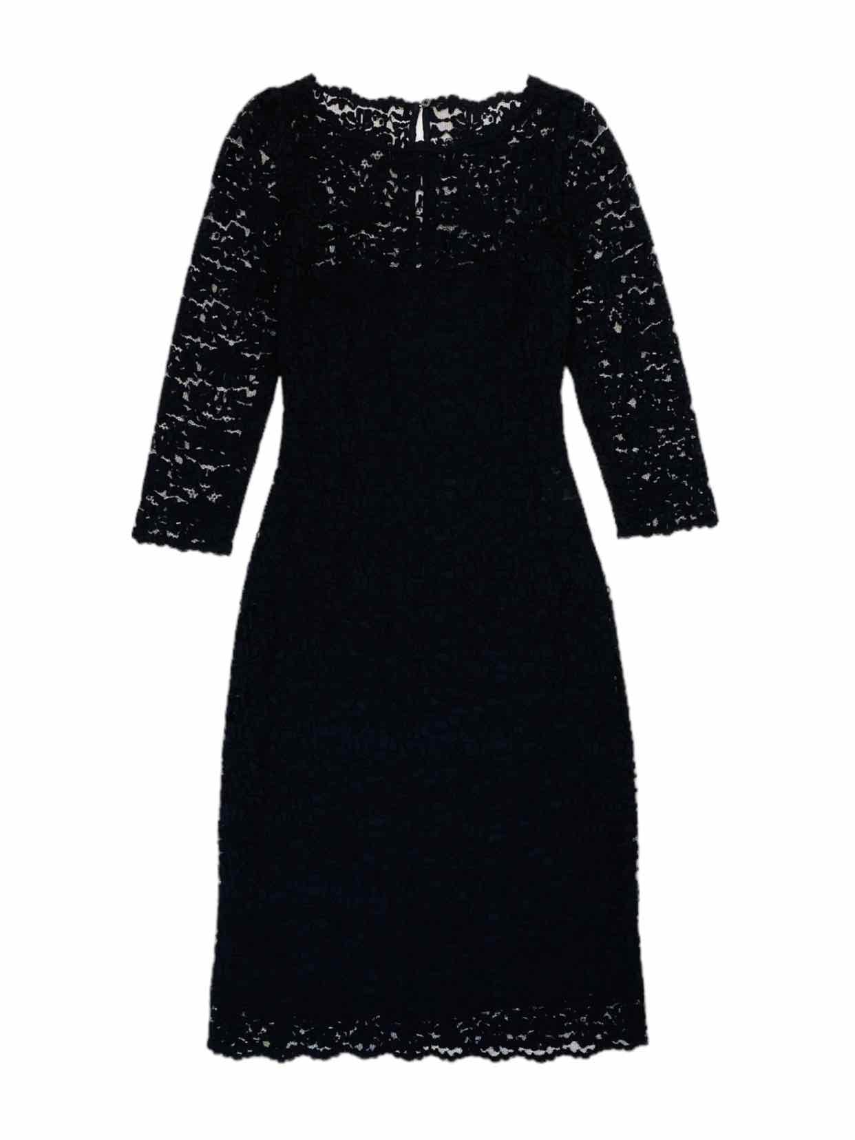 D & G Sheath Black Midi Dress