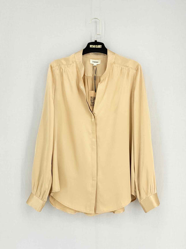 L'AGENCE Beige Size Large Shirt