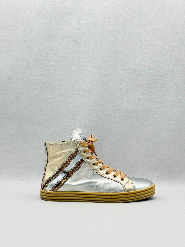 HOGAN Rebel Silver & Gold Size EU 38.5 Sneakers